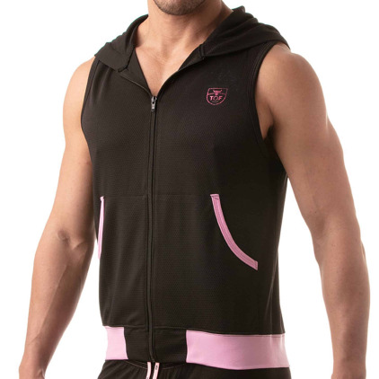 TOF Paris Veste Athletic Hoody Mesh Noire TOF Paris Veste Athletic Hoody Mesh Noire