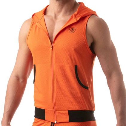 TOF Paris Veste Athletic Hoody Mesh Orange TOF Paris Veste Athletic Hoody Mesh Orange
