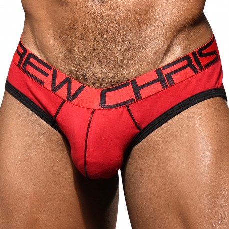 Andrew Christian Tagless Show-It Cotton Briefs - Red