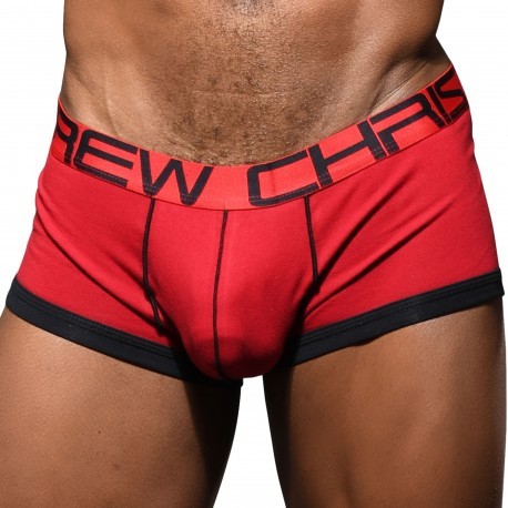 Andrew Christian FlashLift Cotton Trunks with Show-It - Red