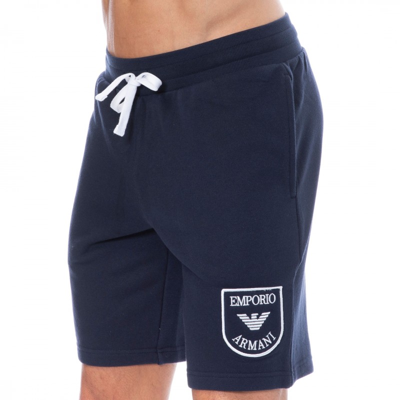 Mens Clothing Shorts Casual shorts Emporio Armani Iconic Terry Shorts in Blue for Men 