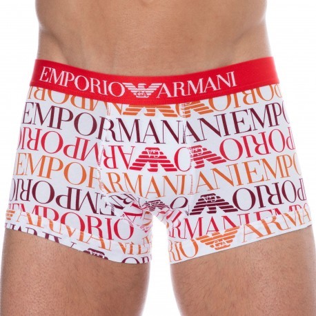 Emporio Armani Logo Mix Cotton Boxer Briefs - White
