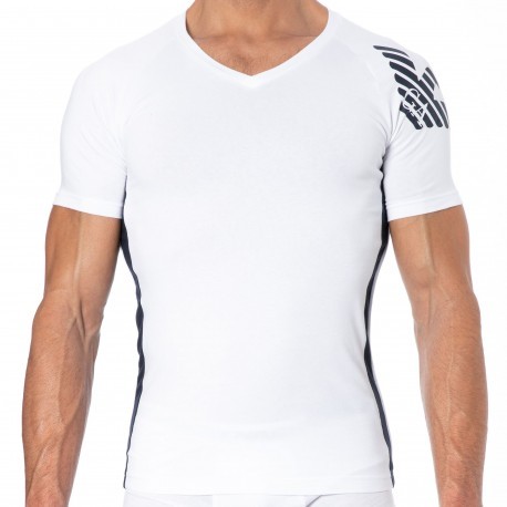 Emporio Armani Bold Eagle Cotton T-Shirt - White