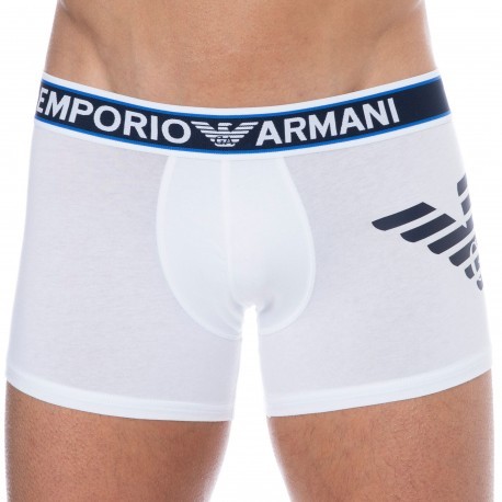 Emporio Armani Boxer Bold Eagle Coton Blanc