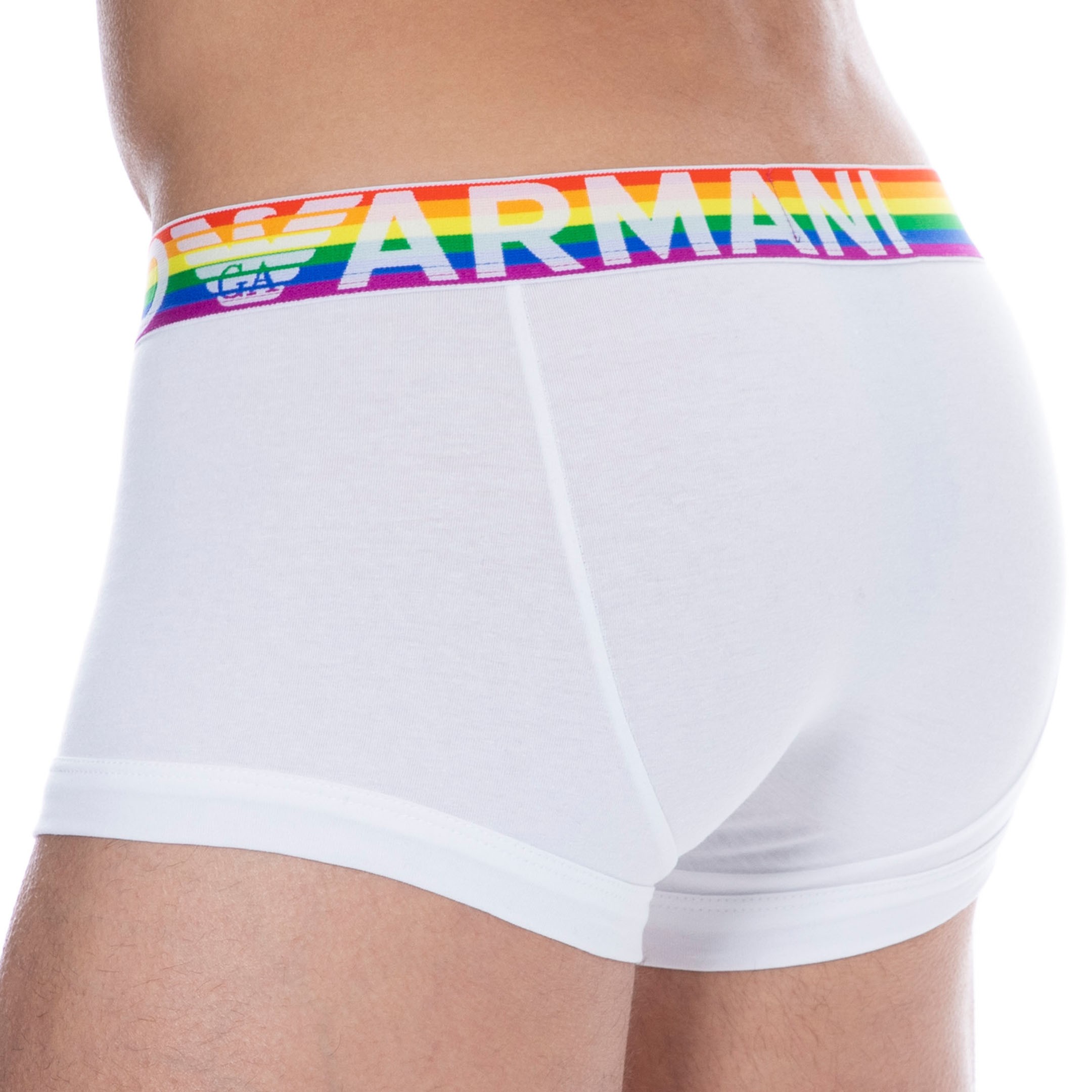 Mens Clothing Underwear Boxers briefs Emporio Armani Cotton Rainbow Jockstrap in White for Men 