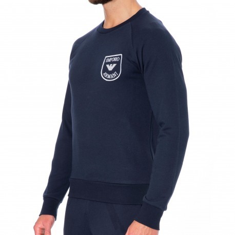 Emporio Armani Iconic Terry Sweater - Navy