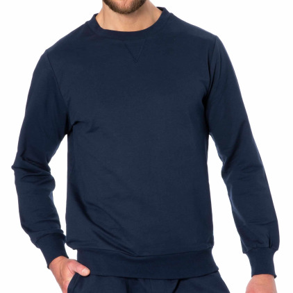HOM Sweat-Shirt Sport Lounge Bleu Marine HOM Sweat-Shirt Sport Lounge Bleu Marine