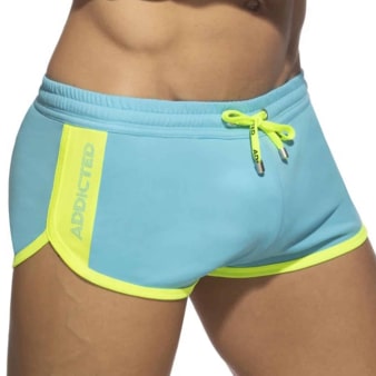 Short Sexy AD Bleu Turquoise Addicted