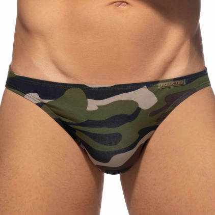Slip Bikini Camo Coton Kaki Addicted