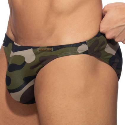 Slip Bikini Camo Coton Kaki Addicted