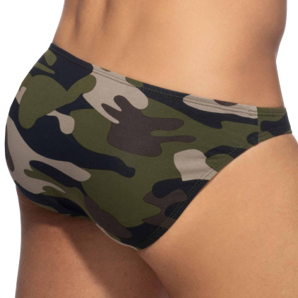Slip Bikini Camo Coton Kaki Addicted
