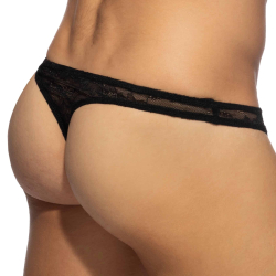 String Dentelle Florale Noir Addicted