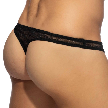 String Dentelle Florale Noir Addicted