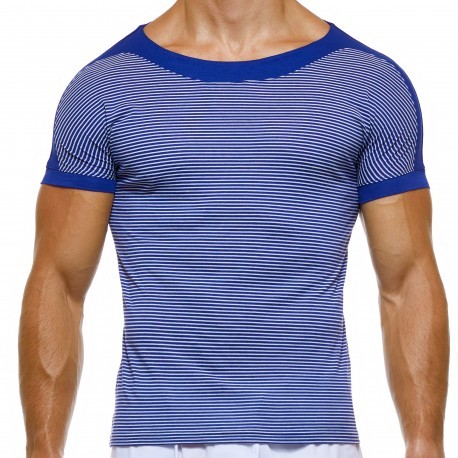 Modus Vivendi Hellenic T-Shirt - Blue - White  Stripe