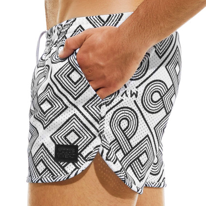 Modus Vivendi Short de Bain Gordian Knot Blanc - Noir Modus Vivendi Short de Bain Gordian Knot Blanc - Noir