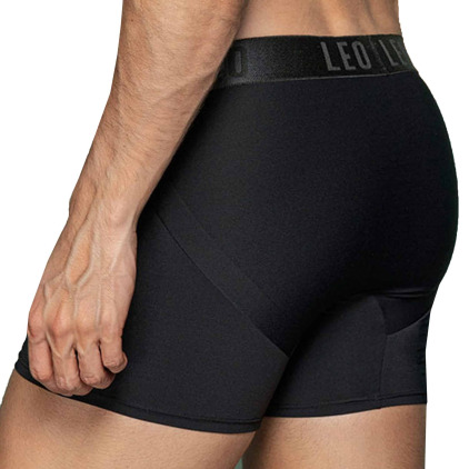LEO Boxer Long Réhausseur de Fesses Noir LEO Boxer Long Réhausseur de Fesses Noir
