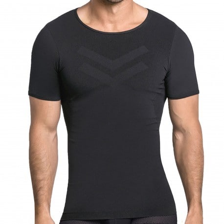 LEO T-shirt Microfibre Compression Modérée Noir