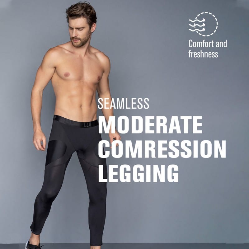 LEO ActiveLife Moderate Compression Leggings - Black