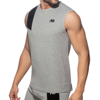 Débardeur AD Coton Gris Chiné Addicted