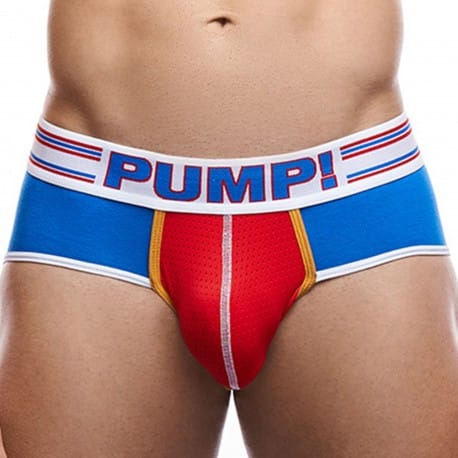 Pump! E-Racer Velocity Briefs - Electric Blue - Red