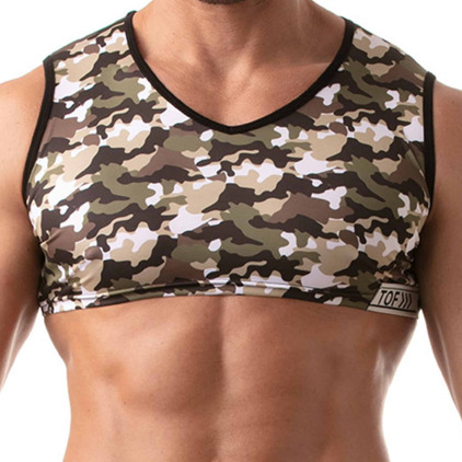 Débardeur Crop Iconic Camouflage Kaki TOF Paris