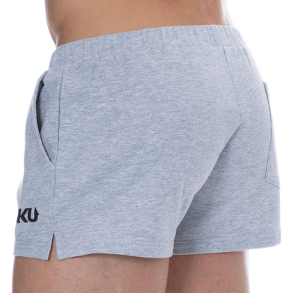 Short de Sport Coton Gris Chiné SKU