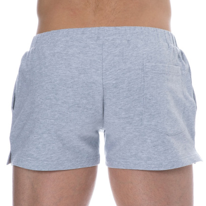 Short de Sport Coton Gris Chiné SKU