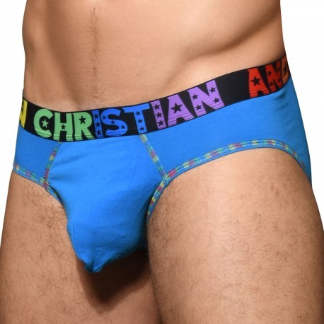 Andrew Christian Almost Naked Pride Cotton Briefs - Electric Blue