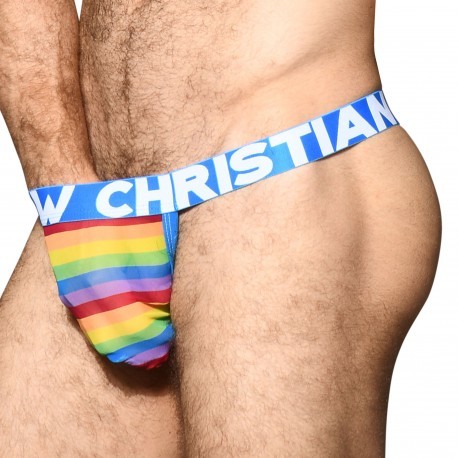 Andrew Christian String Almost Naked Sheer Mesh Pride Arc-en-ciel