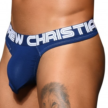 Andrew Christian Almost Naked Bamboo Thong - Navy