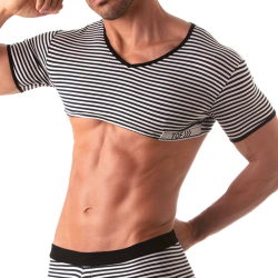 T-Shirt Crop Sailor Noir TOF Paris