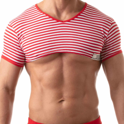 TOF Paris Sailor Crop Top - Red