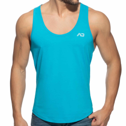 Débardeur Col U Coton Bleu Turquoise Addicted