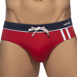 Slip de Bain Sport Detail Binding Rouge Addicted