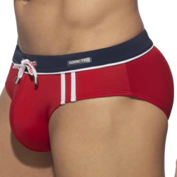 Slip de Bain Sport Detail Binding Rouge Addicted