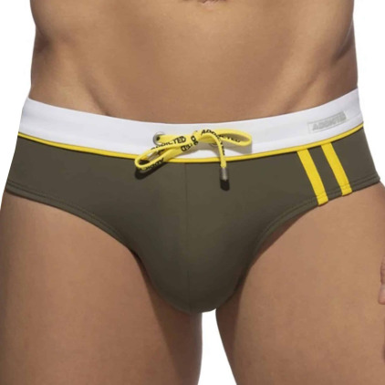 Slip de Bain Sport Detail Binding Kaki Addicted