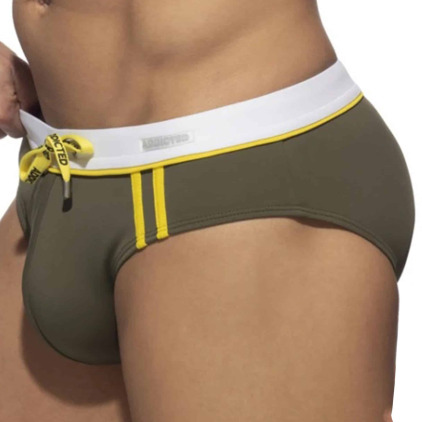 Slip de Bain Sport Detail Binding Kaki Addicted