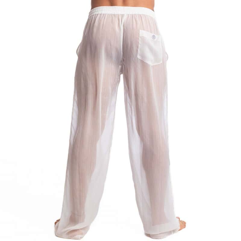 Luxe Lotus Jersey Tapered Lounge Pant - White | James Perse Los Angeles