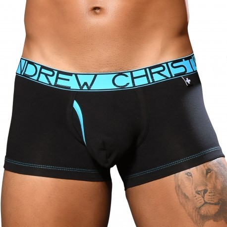 Andrew Christian Almost Naked Fly Tagless Trunks - Black
