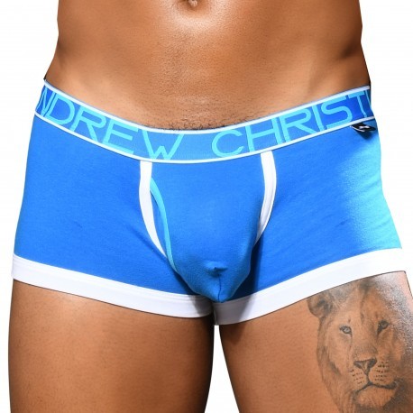 Andrew Christian Boxer Almost Naked Fly Tagless Bleu Electrique