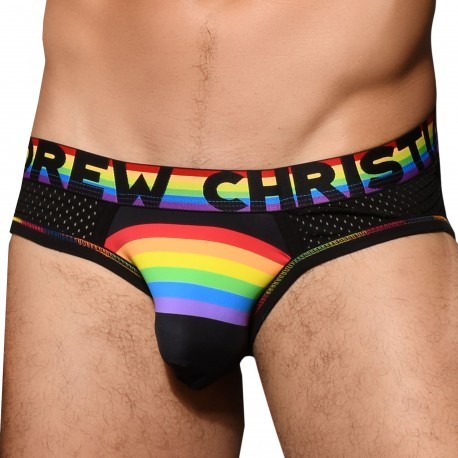 Andrew Christian Slip Almost Naked Rainbow Arch Mesh