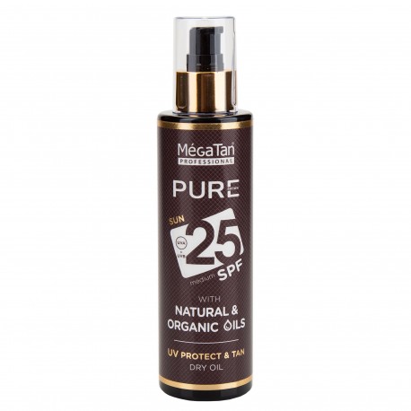 MegaTan Pure Natural Dry Tanning Oil + Sunscreen SPF25 - 160 ml