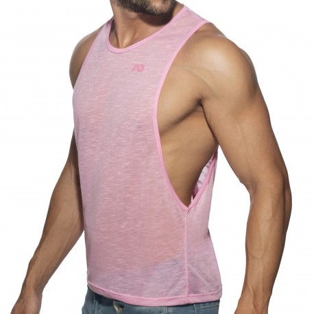 Addicted Flame Low Rider Tank Top - Pink
