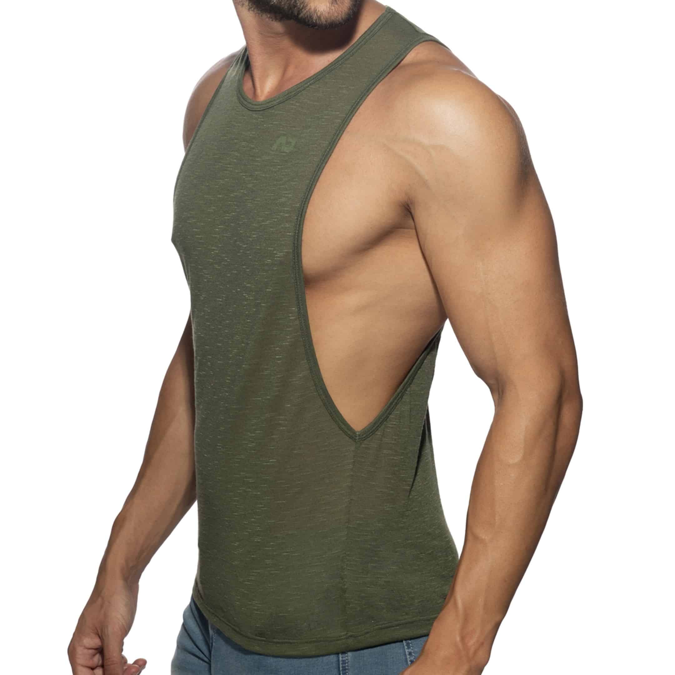 Addicted Flame Low Rider Tank Top - Khaki | INDERWEAR