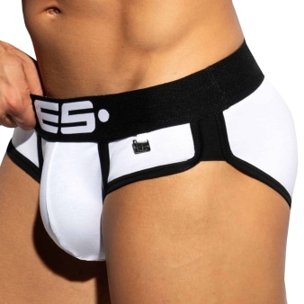 Slip Double Side Coton Blanc - Noir ES Collection