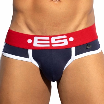 Slip Double Side Coton Marine - Rouge ES Collection