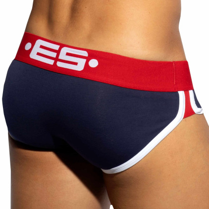 Slip Double Side Coton Marine - Rouge ES Collection