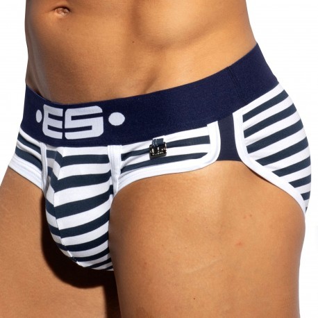 3 Pack Mens Bikinis Briefs 100% Cotton Underwear Pin Stripes Size