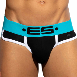 Slip Double Side Coton Noir - Turquoise ES Collection