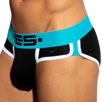 Slip Double Side Coton Noir - Turquoise ES Collection